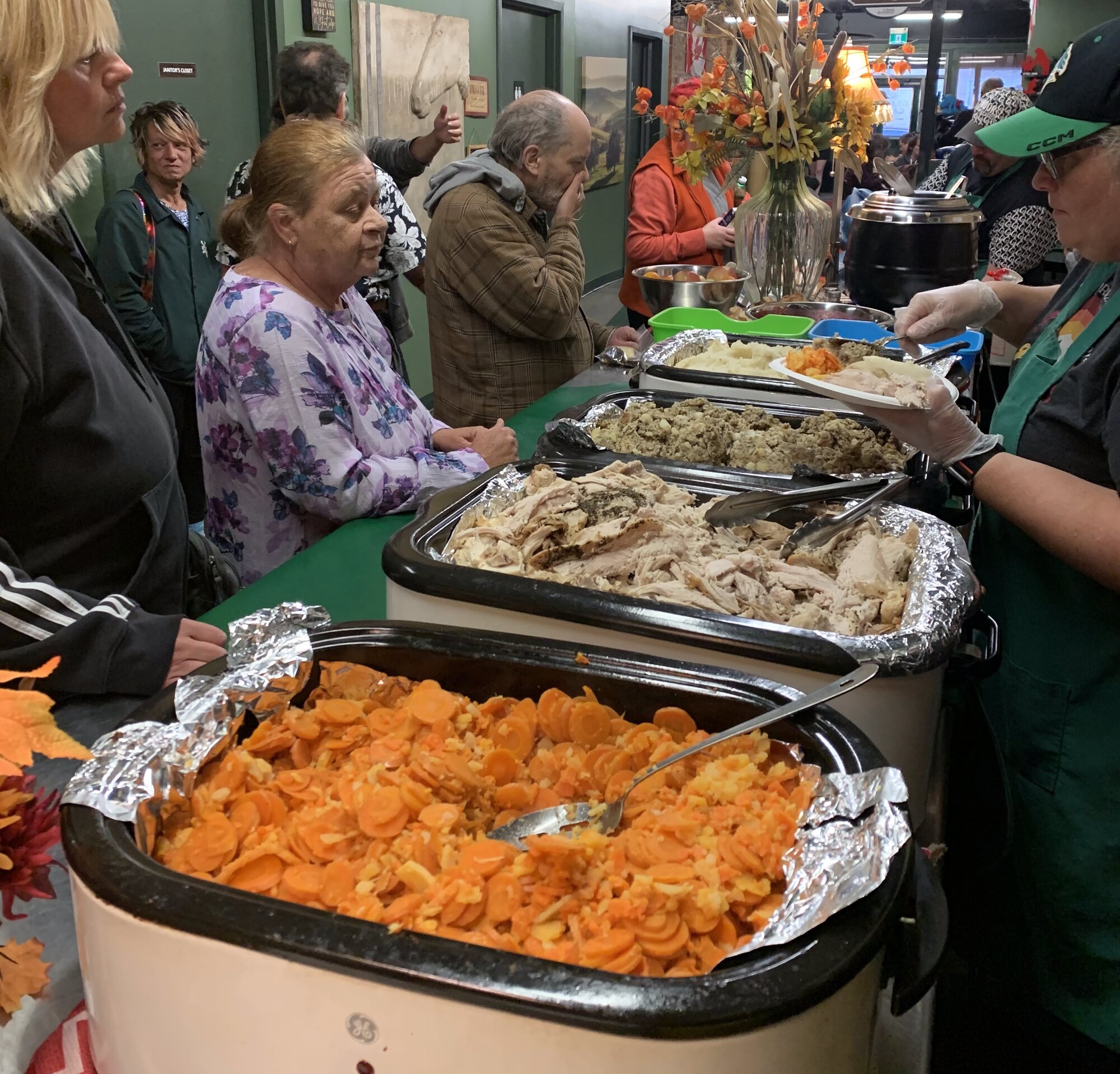 Food service at Grace Cafe